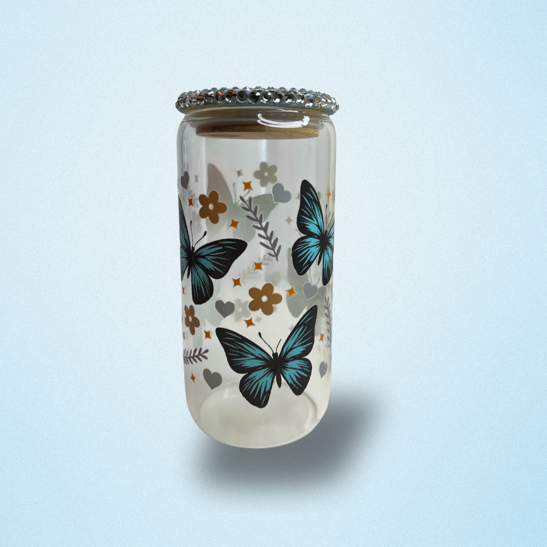 Butterfly Glass Cup